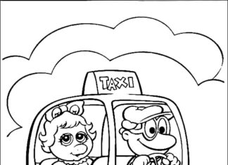taxi színező könyv online