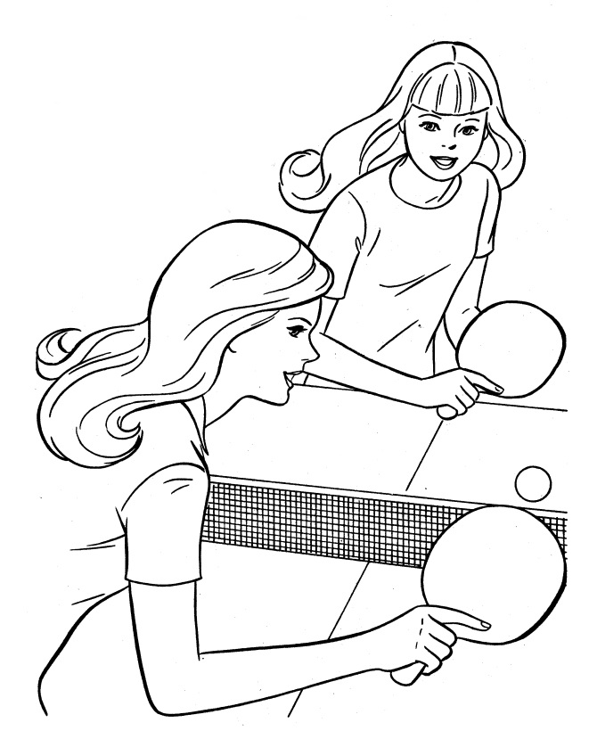 table tennis match coloring book