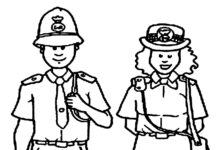 livre à colorier "Police en service" en ligne