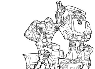 Character Rescue Bots coloring book online
