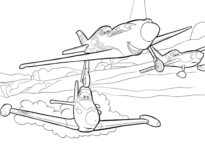 airplane racing coloring book online