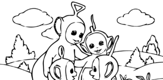 teletubbies caracteres colorindo livro online