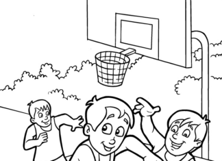 basketball coloring book to print
