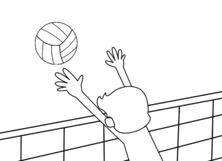 libro para colorear de voleibol de interior en línea