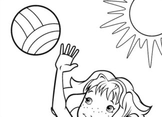 beach volleyball malebog til udskrivning