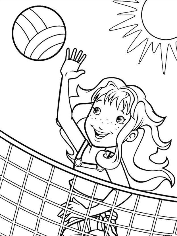 beach volleyball coloring book to print
