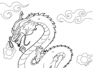 modelo de dragão para impressão para crianças