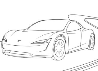 sports electric car coloring book online