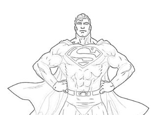 Super hrdina kostým vymaľovánky online