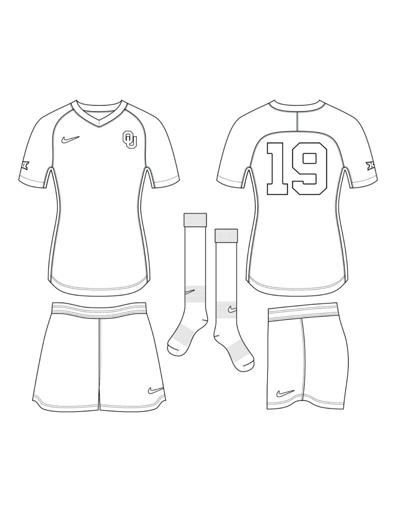 Volleyball player outfit coloring book to print and online