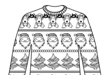 świąteczne ubranie kolorowanka online