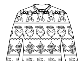 świąteczne ubranie kolorowanka online