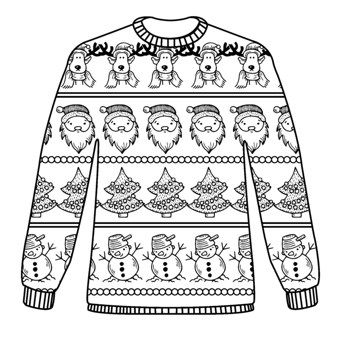 christmas clothes coloring book online