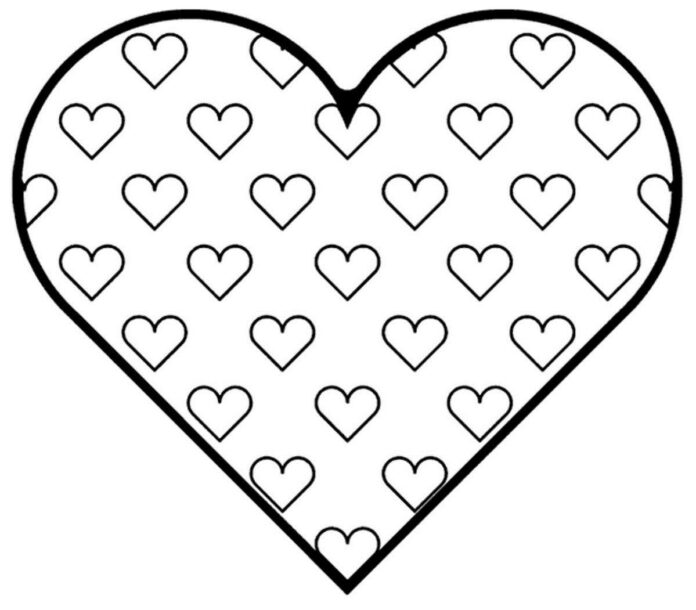 symbol miłości kolorowanka online