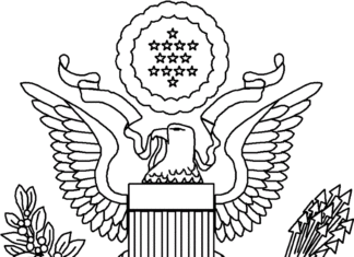 national symbols coloring book online