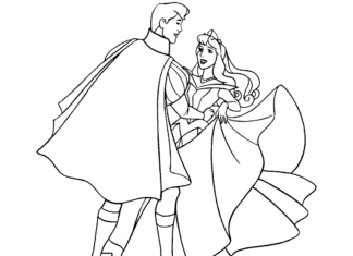 Sleeping Beauty coloring book to print