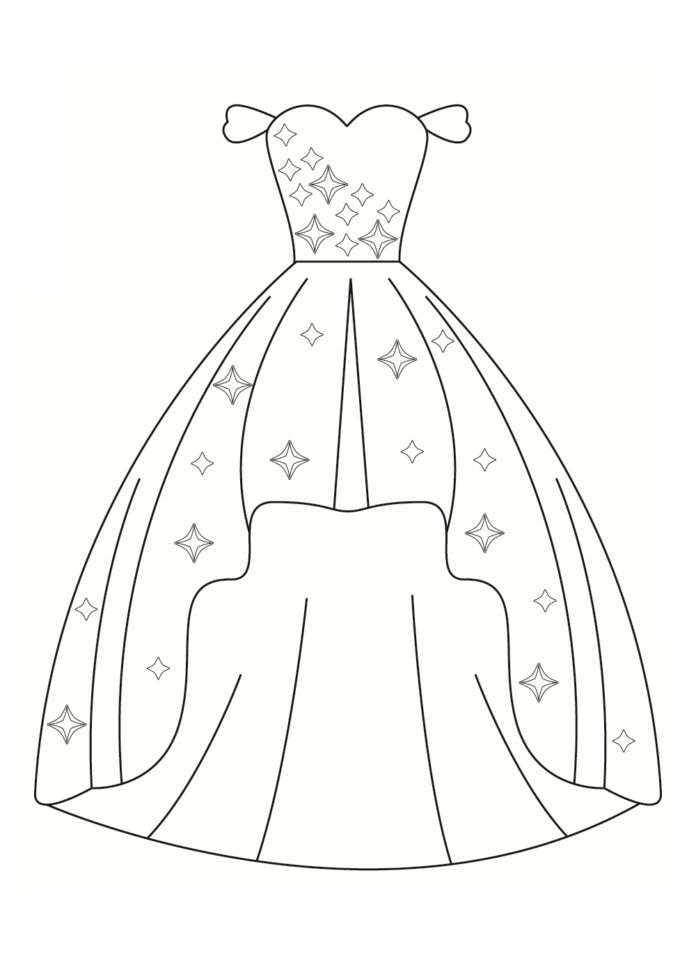 wedding dress coloring book online