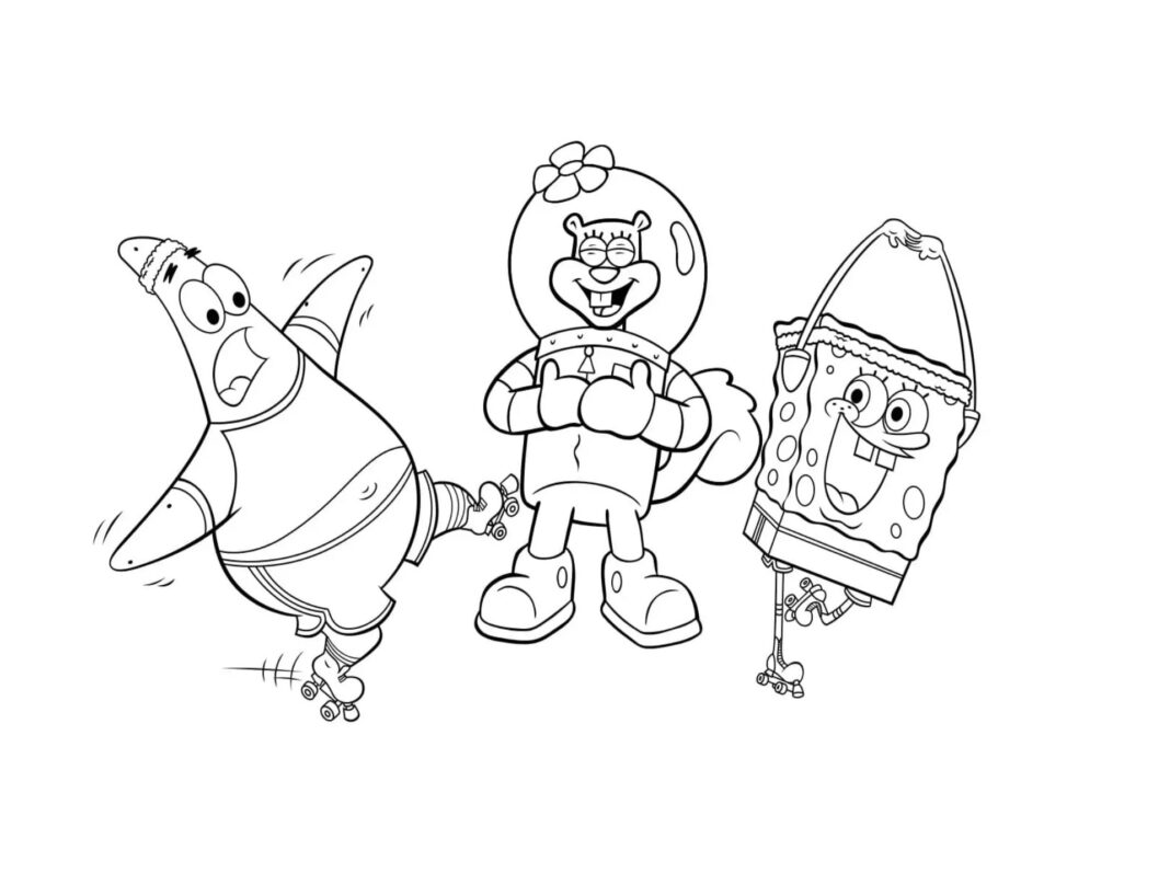 livre de coloriage des personnages de spongebob à imprimer