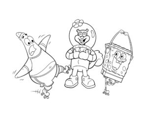 spongebob characters coloring book to print