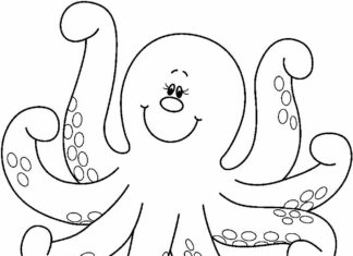 Jolly octopus színező könyv online