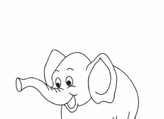 libro para colorear del elefante alegre en línea