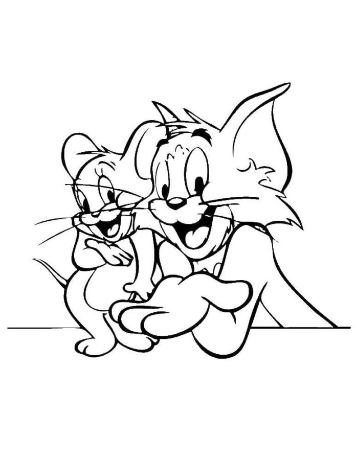 Tom és Jerry együtt színező könyv online