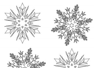 libro da colorare fiocchi di neve da stampare online