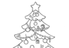 colorir presentes sob a árvore de Natal para crianças imprimíveis