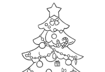 regalos para colorear bajo el árbol de Navidad para niños imprimibles