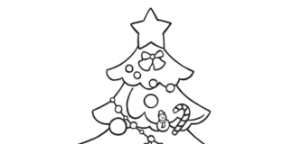 coloring book gifts under the Christmas tree for kids to print