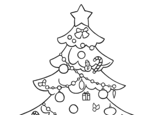 Färbung Geschenke unter dem Weihnachtsbaum für Kinder druckbar