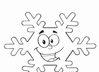 kolorowanka ze śnieżką do druku online dla dzieci