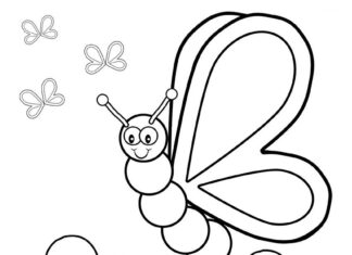 perhonen niityllä värityskirja verkossa
