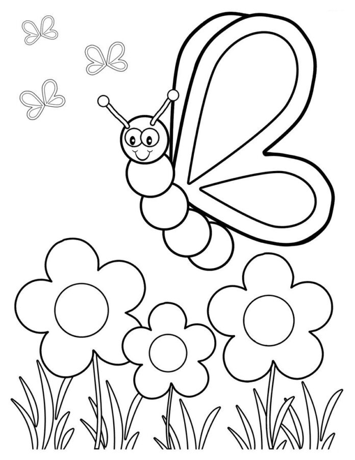 butterfly in the meadow coloring book online