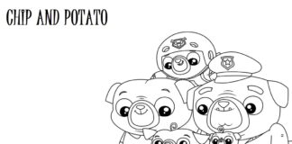 Livre de coloriage en ligne Chip and potato pour les enfants