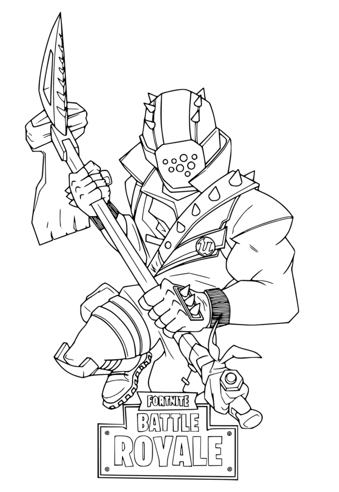 Fortnite Rust Lord online coloring book