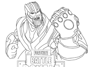 Fortnite Thanos online coloring book for boys