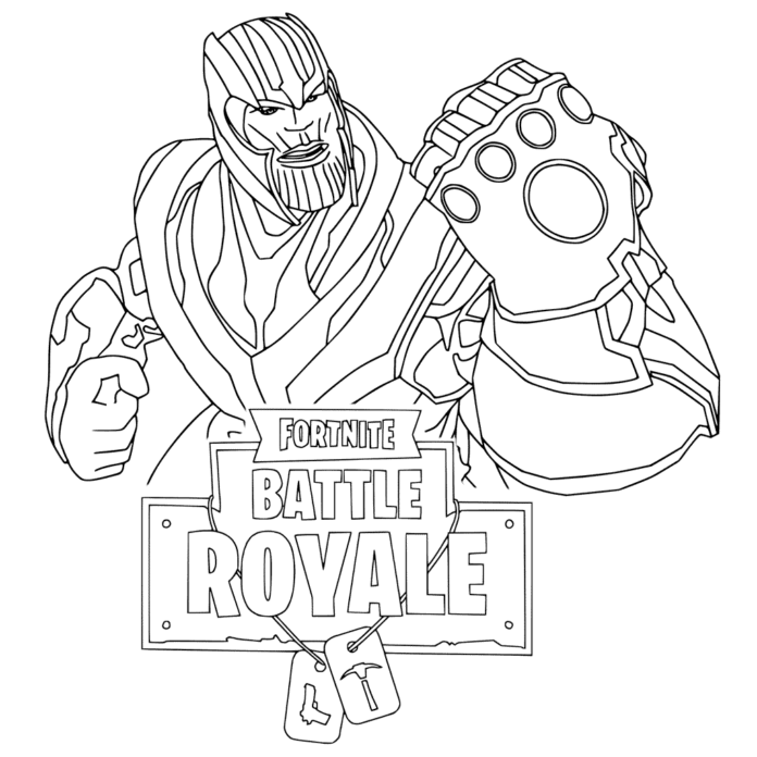 Fortnite Thanos online coloring book for boys