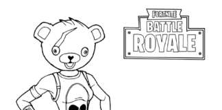 Fortnite bear online coloring book