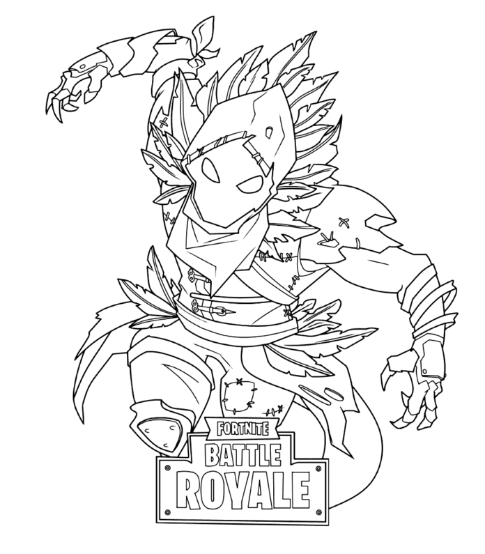Fortnite online character coloring book