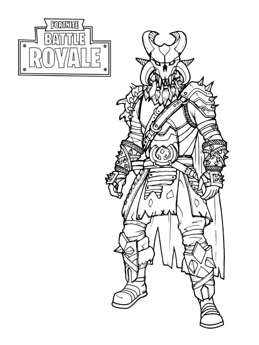 Coloring page Fortnite x lord 