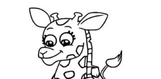 Libro da colorare online Gigglish Grand giraffe