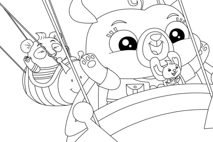 Cartoon coloring book for kids to print and online