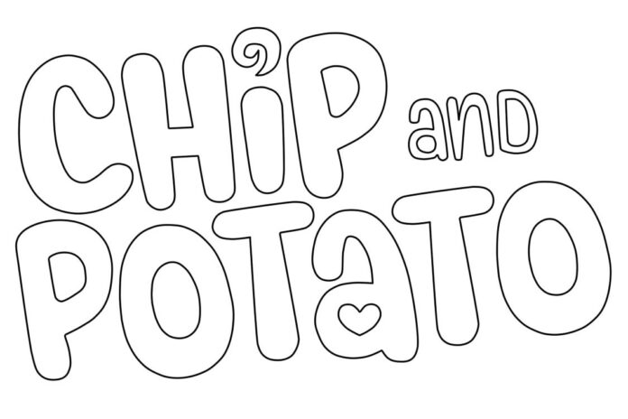 オンライン塗り絵 Logo Chip and potato