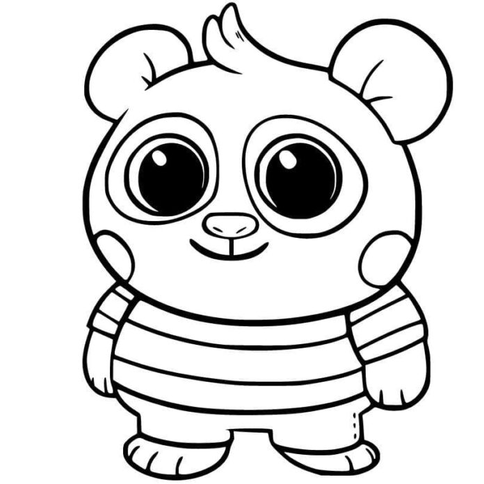 Libro para colorear online de Nico Panda