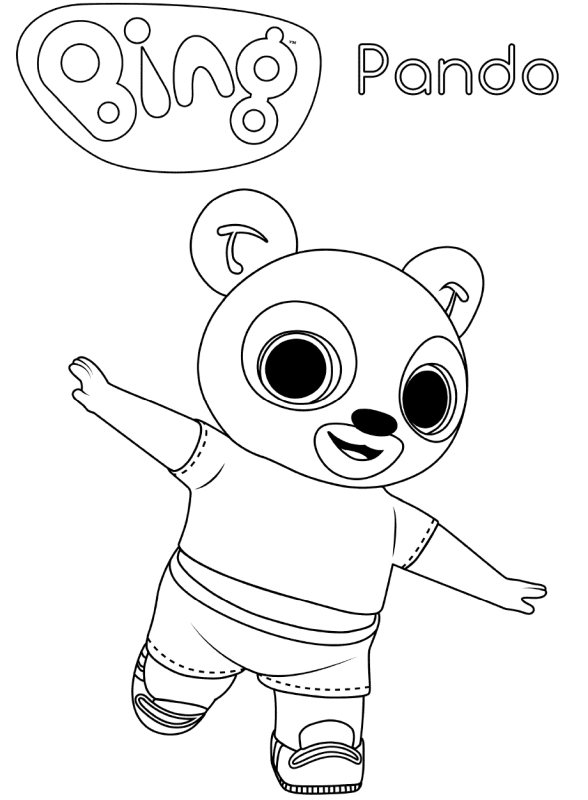 Online coloring book Pando Panda from Bing