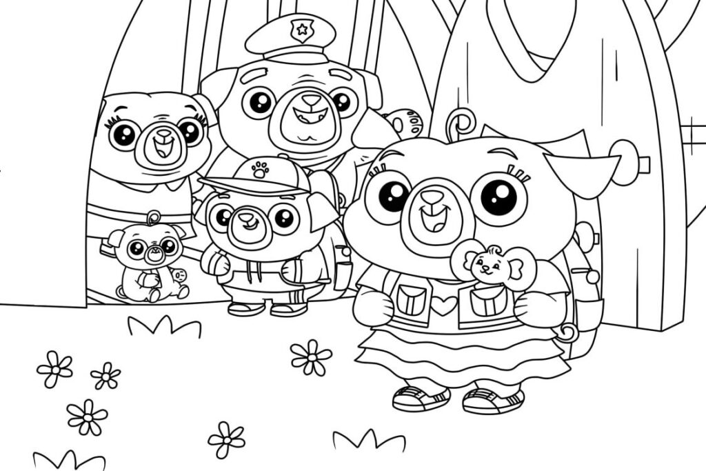 Chip and potato characters coloring book to print and online