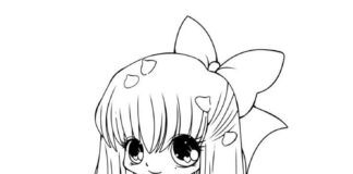 Coloração online de anime Chibi