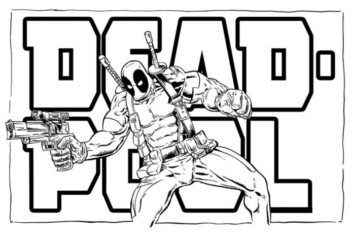 Färbung online Deadpool Logo
