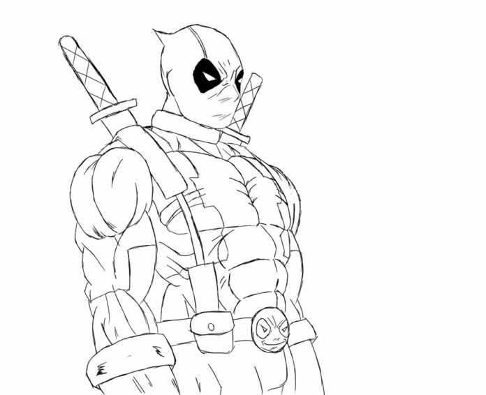 coloring page online warrior character
